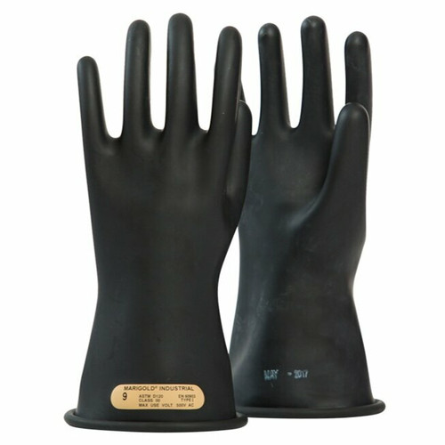 OEL Safety _ IRG0011B7 _ Rubber-Glove-Single-00-11"-Black-SZ:7-500V