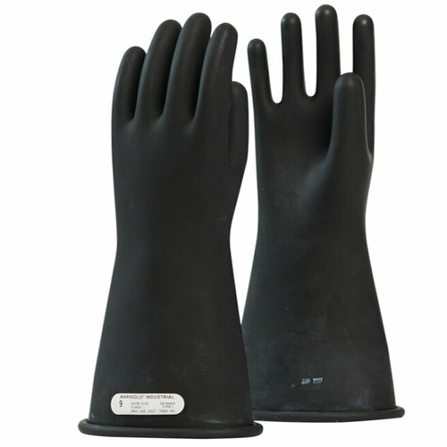 OEL Safety _ IRG114B10 _ Rubber-Glove-Single-1-14"-Black-SZ:10-7500V