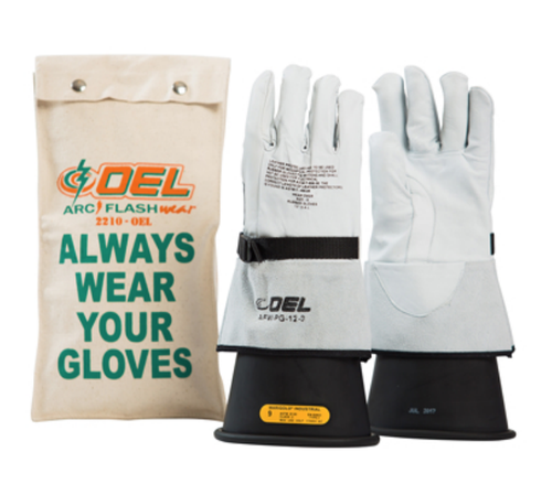 OEL Safety _ IRG418B8K _ Rubber-Glove-Kit-4-18"-Black-SZ:8-36000V