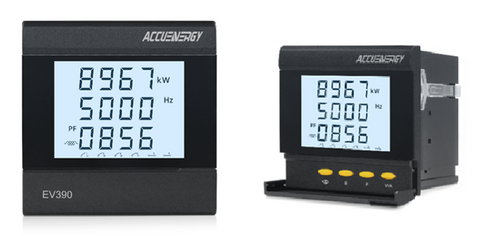 Accuenergy EV390-E0 _ Panel Meter with 2DI - EV300 Series