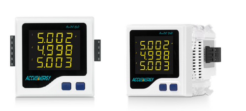 Accuenergy AcuDC 243-300V-A0-P1-X1-C-D _ DC Power Meter _ 300V Voltage Input Option - AcuDC 243 Series