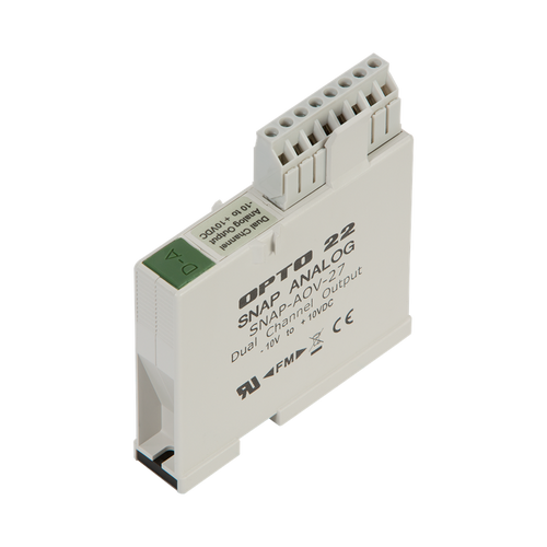 Order OPTO 22 - SNAP-AOV-27 SNAP 2-Ch -10 to +10VDC Bipolar Analog Voltage Output Module