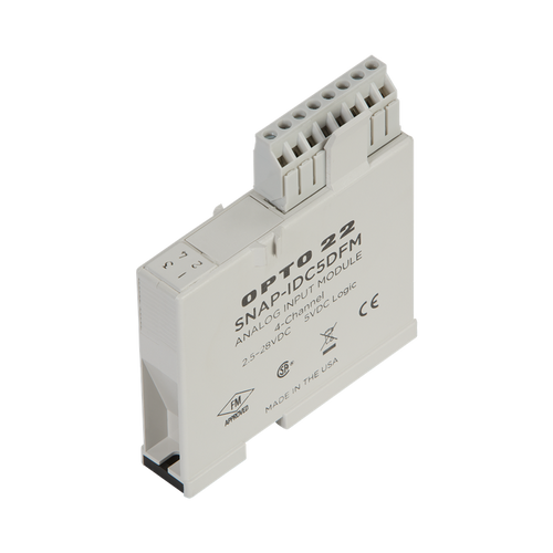 Order OPTO 22 - SNAP-IDC5DFM SNAP 4-Ch 2.5-28 VDC Digital Input Module, Factory Mutual approved