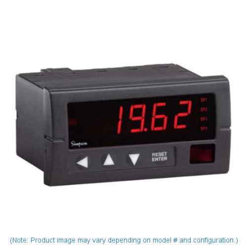 Simpson Hawk 3 - H345243122, 4.5-Digit Digital Panel Meter / Controller, 5,85-250V,20MAAC,4-20MA,2R,24V