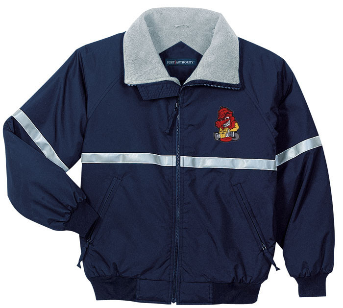 Firefighter Jacket with Reflective Taping - Embroidered Front