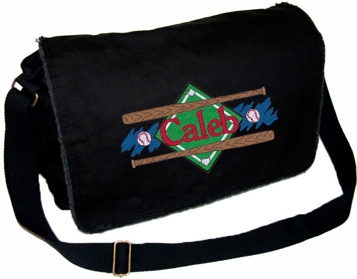Personalized baseball diaper bag