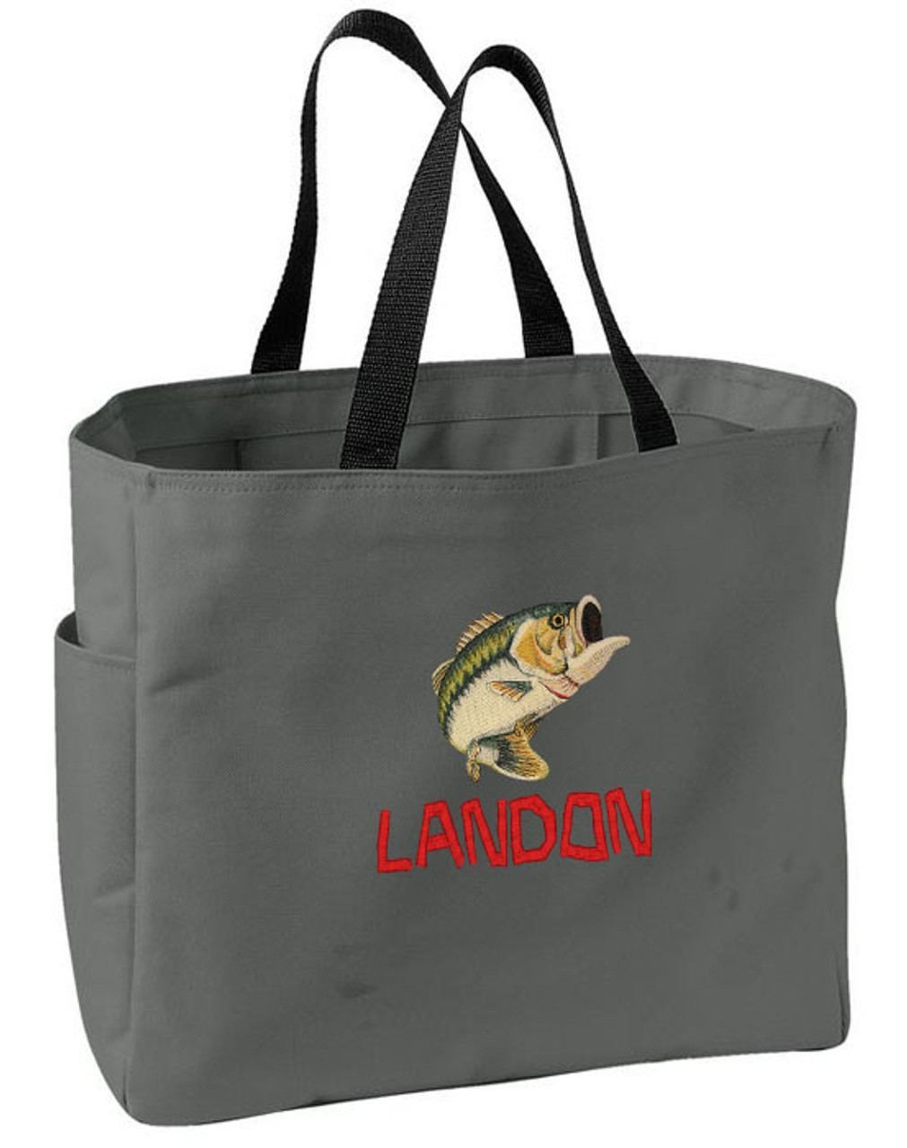 Personalized Fishing Bass Tote Bag