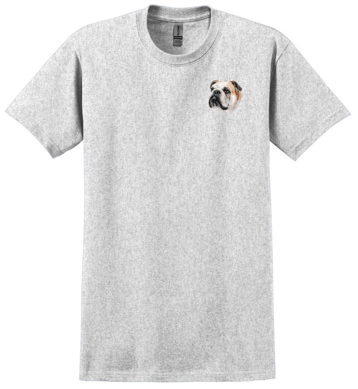 Bulldog Embroidered T Shirt