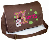 Personalized Applique Puppy Letter Diaper Bag
Font used for name shown on diaper bag is IMPERVIOUS
Font choice does not affect puppy letter