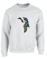 embroidered duck crewneck sweatshirt