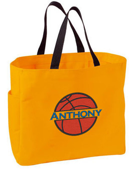 Kid's Basketball Essential Tote Bag Personalized  - Embroidered