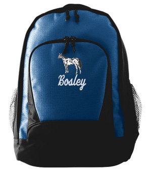 Appaloosa Backpack
Font shown on bag is JET SCRIPT