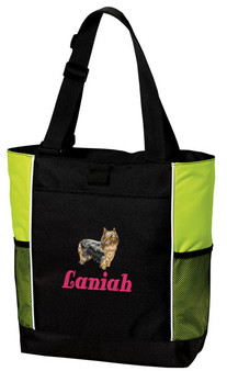 Silky Terrier Tote
Font shown on bag is Belvedere