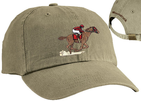 horse racing baseball caps