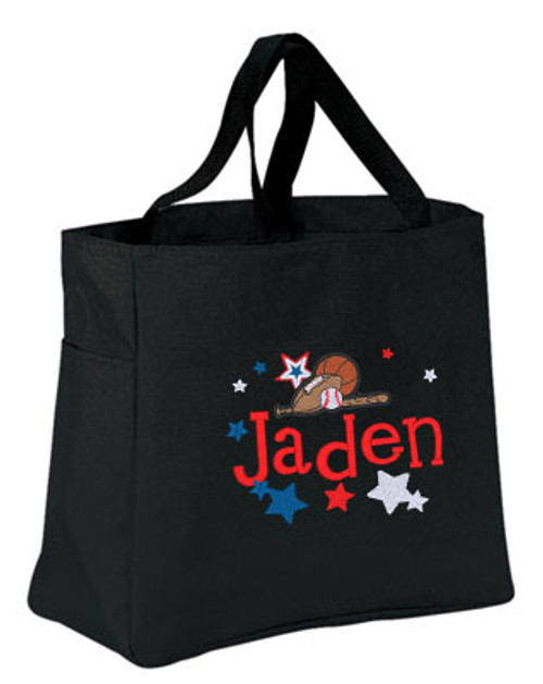 Embroidered all star tote bag