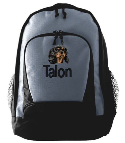 Cavalier King Charles Backpack
Font shown on bag is BLOCK