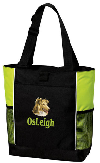 Shetland Sheepdog Sheltie Tote
Font shown on bag is ROAD WARRIOR