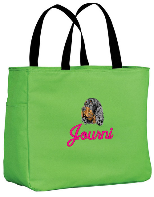 Gordon Setter Tote
Font shown on tote is CUSTOM SCRIPT