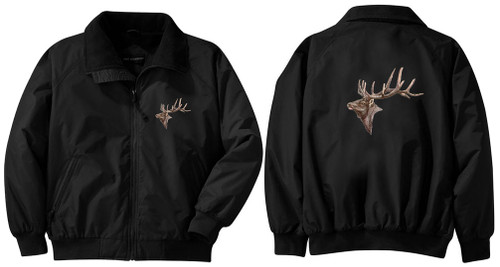 embroidered elk front and back