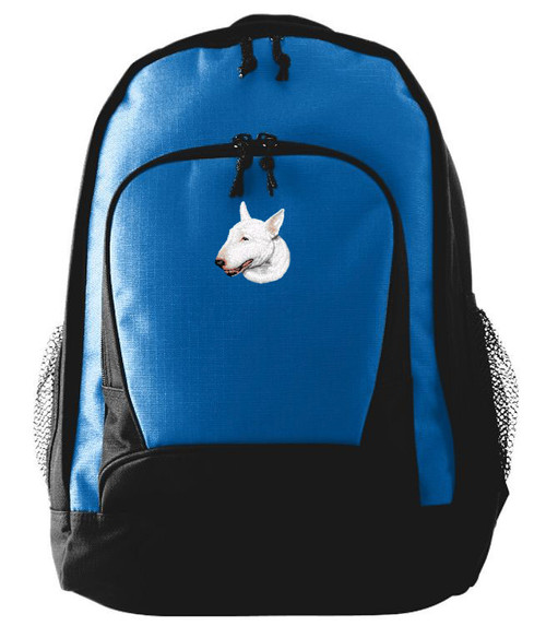 embroidered bull terrier backpack