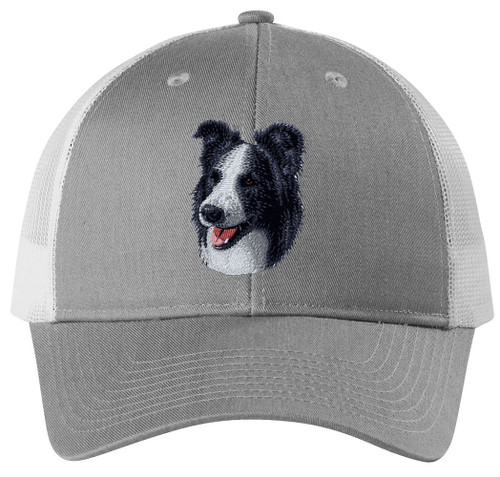 embroidered border collie cap