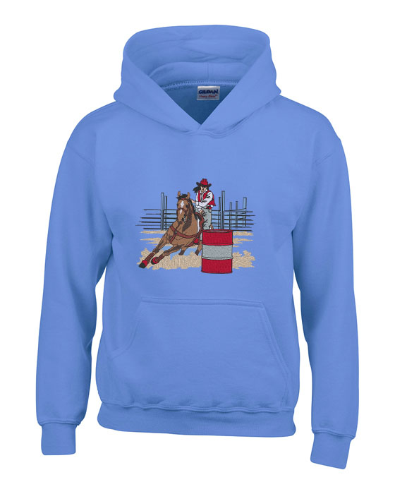 Personalized Barrel Racing Hooded Sweatshirt
