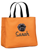 Personalized Affenpinscher Tote Bag
Tote shown with font REBECCA