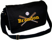 Personalized Baseball Bats Diaper Bag
Font shown on diaper bag is ROCKWELD