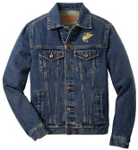 Bass Fishing Denim Jacket Front Left Chest