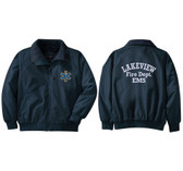 EMT Jacket with design on front and lettering on back