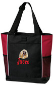 embroidered Chinese Crested Panel Tote
