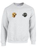 embroidered black and yellow labrador retriever sweatshirt