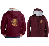 Dachshund Hooded Jacket - Embroidered Front and Back