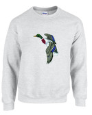 embroidered duck crewneck sweatshirt