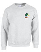 embroidered duck crewneck sweatshirt