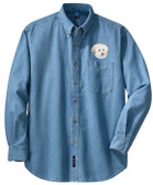 Coton de Tulear denim shirt