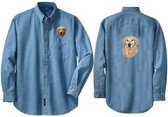 embroidered golden retriever front and back