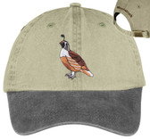 Quail embroidered hat