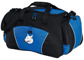 embroidered bull terrier duffel bag