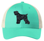 embroidered black russian terrier cap