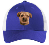 embroidered border terrier cap