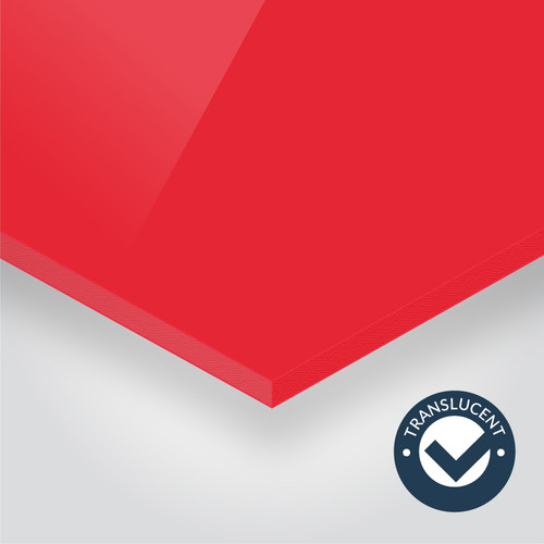 Translucent Red Acrylic Perspex® Sheets - 4401 - Cut to Size