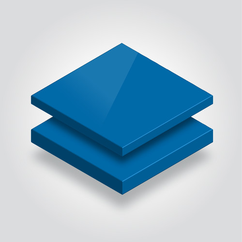 Mid Blue Acrylic Perspex® Splashbacks - 751 - Cut to Size - The Plastic ...