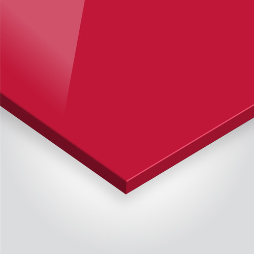 Coloured Perspex® Furniture Protectors - Chilli Red 433 - Cut to Size