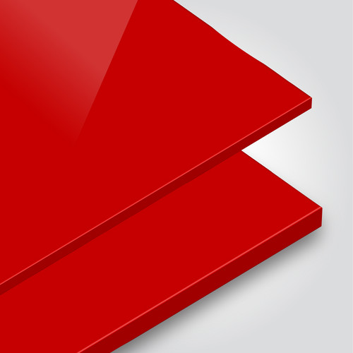 Coloured PVC Foamboard - Red - Cut to Size