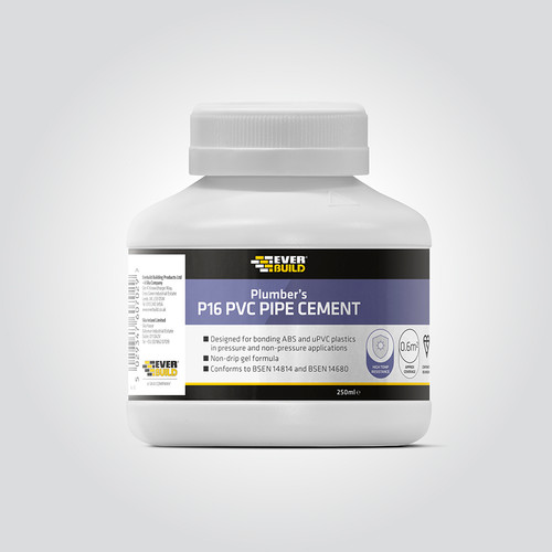 EVERBUILD® P16 PVC Pipe Cement (Clear) 250ml Tub