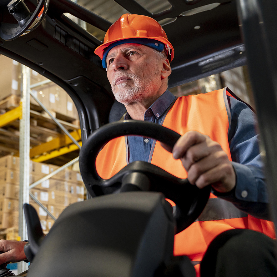 A forklift truck