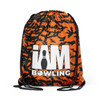 Black & Orange Bats Drawstring Backpack
