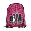 Raspberry Star Burst Drawstring Backpack

