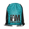 Teal Cheetah Print Drawstring Backpack
